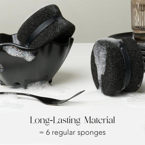 Dotti Super Scrubber Silicone Sponge - Odor-Free, Non-Scratch, Fast-Drying, and Dishwasher-Safe Dish Scrubber - Also for Showers, Tile, and Counte...