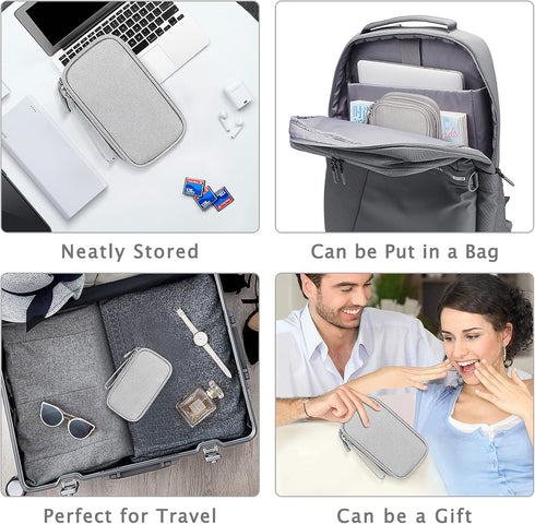 FYY Travel Cable Organizer Bag Pouch Electronic Accessories Carry Case Portable Waterproof Double Layers All-in-One Storage for Cord, Charger, Pho...