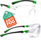 NoCry Clear Safety Glasses for Men and Women with Anti-Fog and Scratch Resistant Wrap Around Lenses, Adjustable Temples and Nose Pads — Certified ...