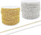 60 Feet Metal Iron Necklace Chains 3mm Bulk Curb Link Chain for Jewelry Making DIY Craft Supplies (Silver and Gold)...