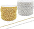 60 Feet Metal Iron Necklace Chains 3mm Bulk Curb Link Chain for Jewelry Making DIY Craft Supplies (Silver and Gold)...