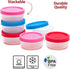 SIGNORA WARE Condiment Containers with Lids- 6 pk. 1.3 oz.Salad Dressing to go Small Food Storage Containers- Sauce Cups Leak proof Reusable Plast...
