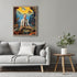 Posterizer 1 pcs-Surrealist art of a man with aliens-flying cars-Abstract & Modern Art-Fantasy & Fiction Art-Gift for Art Lovers-Decor for Home & ...