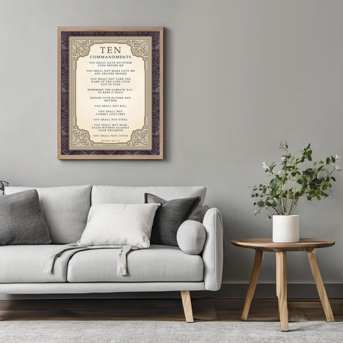Posterizer 1 pcs-Religious Bible Verse -Ten Commandments-Religious Posters-Gifts for Christians-Decor for Home & Office- UNFRAMED Wall Art...