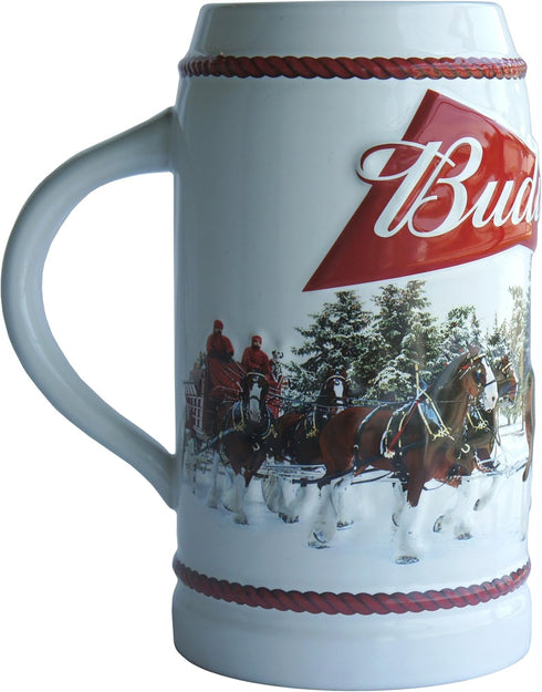 Budweiser Boelter Brands Holiday Stein, 31-Ounce, 31 oz, 2016 White...