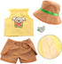 Miunana 13-16 Inch Baby Doll Clothes Jungle Exploration Suits 3pcs with Top and Trousers and Hat for 15 Inch Girl Doll Outfits for 3 Years Old Bab...