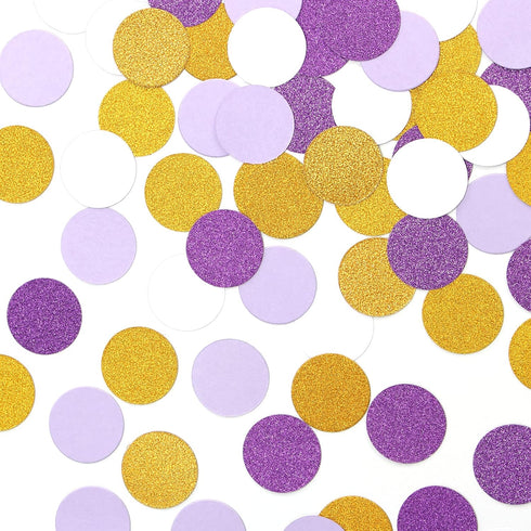 White Purple-Gold Party Decorations Confetti - 300pcs Glitter Graduation Mothers Day Table Confetti Woman Girl Birthday Party Decoration Bridal Ba...