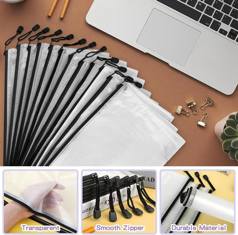 Umriox 36pcs Pencil Pouches, 9.2 x 4.7 in, Clear Pencil Pouch Bulk, Pencil Bags with Zipper for Bill Stationary Cosmetics Travel Storage...