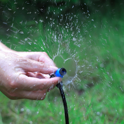 Drip Irrigation Emitters with Adjustable 360 Degree Water Flow Drippers Sprayer for 1/4 inch Tubing, Garden Drippers Sprayer Perfect for House Gar...