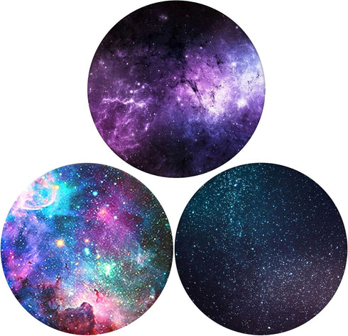 Collapsible Phone Bracket 360°Rotary Grips for Phones & Tablets(3 Pack) - Purple Nebula Galaxy Glitter Blue......