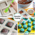 Beasea Brownie Pan, 1 Pack 6 Cavity Gold Nonstick Square Mini Brownie Muffin Cake Pan Cheesecake Cupcake Bakeware Carbon Steel Brownie Baking Tray...