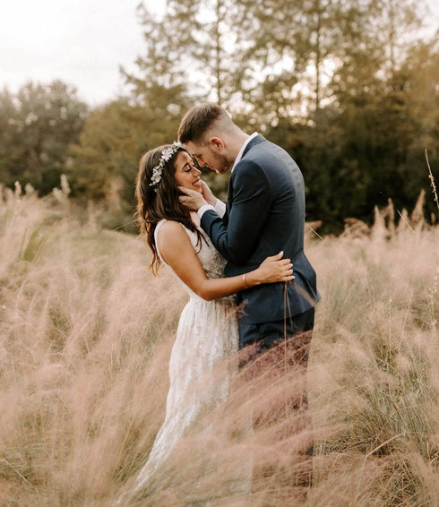 Vividsun Bridal Green Leaf Crown Bohemian Headpiece Floral Headband Photo Prop (white flower)...