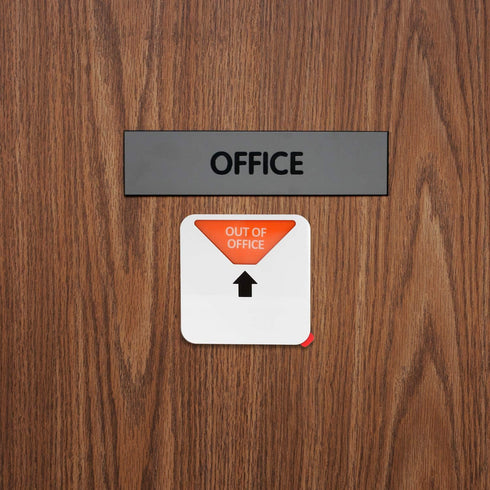 Kichwit Privacy Sign, Do Not Disturb, Out of Office, Please Knock, in a Meeting, Conference Sign for Offices, Square Shaped, 4.9 Inch, Silver...