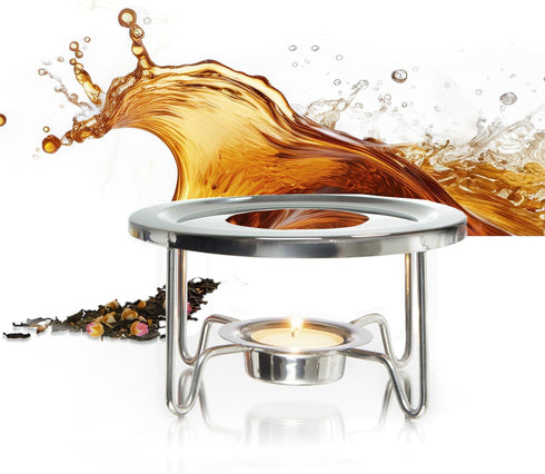 Premium Pot Warmer with Tea Light Candle, Stainless Steel...