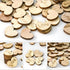 Lystaii 400pcs Rustic Wooden Love Heart Wedding Table Scatter Decoration Engraved Natural Wood Heart Table Confetti DIY Manual Patch for Crafts We...