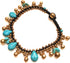 Infinityee888 Turquoise Anklet Drop Handmade Brass Bead Bell Ankle Bracelet for women KAN-T01...
