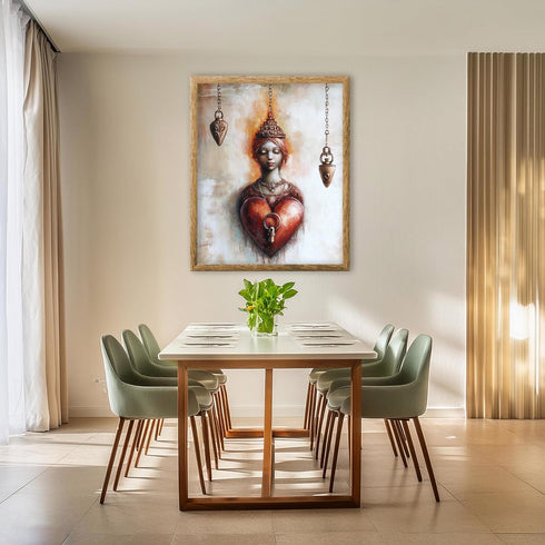 Posterizer 1 pcs-heart lock and key-Valentine's day inspired art-Romantic Art-Holiday Poster Collection-Gift for Couples boyfriend girlfriend Husb...