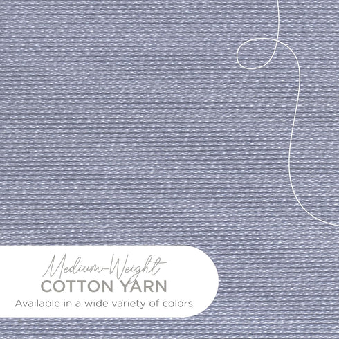 Lion Brand Yarn Lightweight 24/7 Cotton Yarn for Knitting, Crocheting, and Crafts, Sky, 1 Pack...