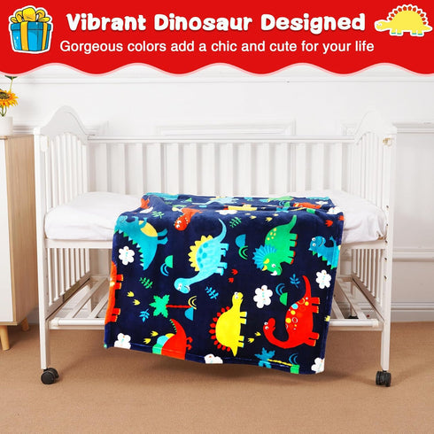 Lukeight Toddler Blanket for Boys and Girls, 380GSM Thick Kids Blanket for Birthday Gifts, Cozy Baby Blanket, Plush Receiving Blanket for Crib (Di...