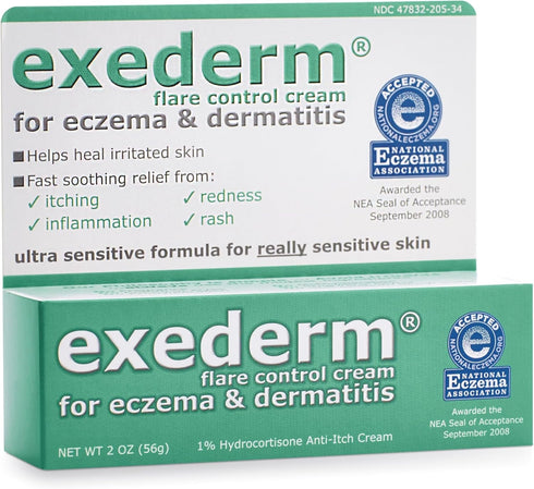 Exederm Flare Control Cream for Eczema & Dermatitis, 2oz...