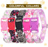 Pink Dog Collar with Flowers for Girl Dogs, Adjustable Cute Female Dog Collars, Soft Nylon Collar for Small Medium Large XL Dogs (Floral M)...