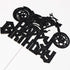 Happy Birthday Cake Topper Black Flash Motorcycle Party Decoration Birthday Party Cake Decoration...