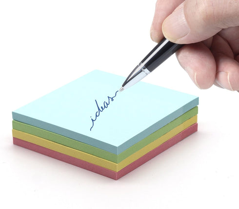 Emraw Sticky Notes Stick It Stickies, Plain Small 3" x 3" Square Pastel Watercolor Removable Self Stick On Note Memo Pad for Office, Home, School ...
