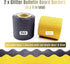 65.6 Ft Bulletin Board Borders Shine Scalloped Bulletin Border Trim Glitter Gold Black Shiny Decorative Poster Borders Strips for Classroom School...