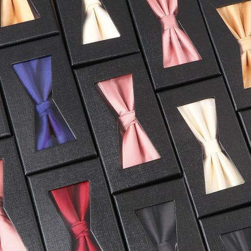 Bow Ties for Men, Men’s Pre-Tie Bow Tie Satin Silk Adjustable Bow Tie Cufflinks Hanky Sets With Gift Box...