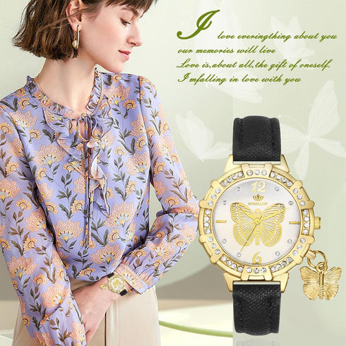 Avaner Women's Wrist Watches, Bohemia Colorful Ladies Watches, Shiny Butterfly Leather Watches...