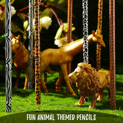 36 Pieces Kindergarten Graduation Pencils for Kids Animal Jungle Print Pencils Wood Pencils with Eraser Graduation Gifts Teacher Supplies for Stud...
