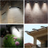 Solar Motion Sensor Gutter Lights - Waterproof, Wireless, 18 LED 600 Lumen Outdoor Security Lights for Outside Wall, Garden, Fence (Black, 1 Pack)...