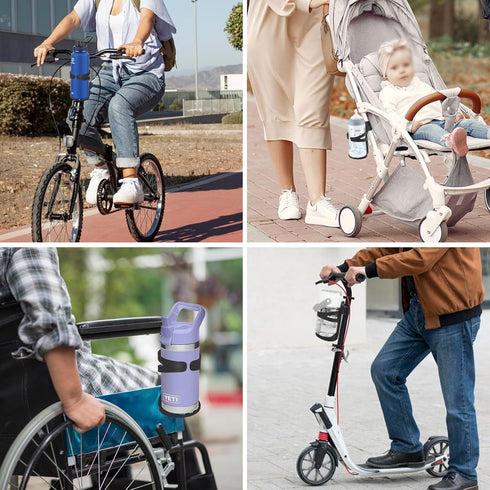 Universal Cup Holder, Stroller Cup Holder, Bike Cup Holder, Large Caliber Drinks Holder Fits Most Bottles, Cup Holder for Stroller, Bike, Wheelcha...