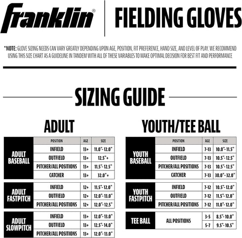Franklin Sports Kids Baseball + Tball Glove - RTP Youth Baseball Glove - Boys + Girls Teeball, Youth Baseball Glove...
