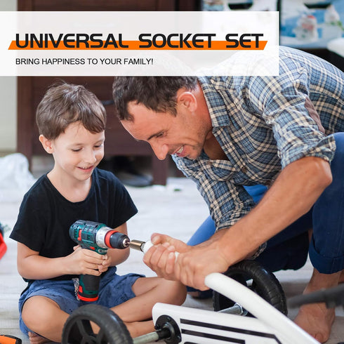 Universal Socket Tools Gifts for Men- 2 PACK Gifts for Dad Birthday Gift Super Universal Socket Set, Cool Stuff Gadgets for Men Women Husband Him ...