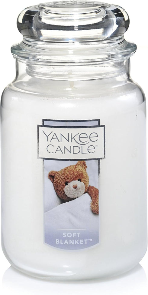Yankee Candle Soft Blanket Scented, Classic 22oz Large Jar Single Wick Candle, Over 110 Hours of Burn Time...
