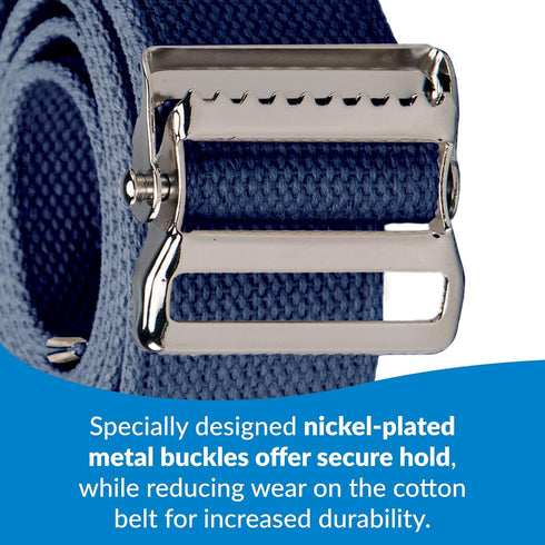 TIDI Posey Gait Belt, Navy Blue, Long, 74” – Walking Belt & Gait Belt – Quantity: 1 – Medical Supplies for Nurses, Physical Therapy & Home Care (6...
