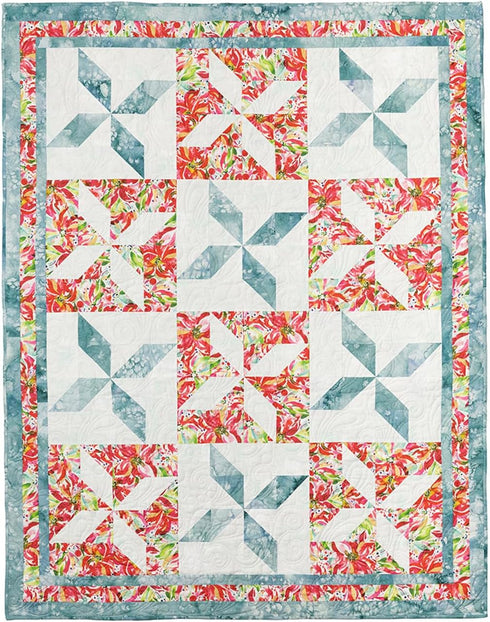 Fabric Cafe Quick Christmas 3-Yard Quilts Pattern - 8 Festive Designs for Lap, Twin, and Queen/King Sizes...