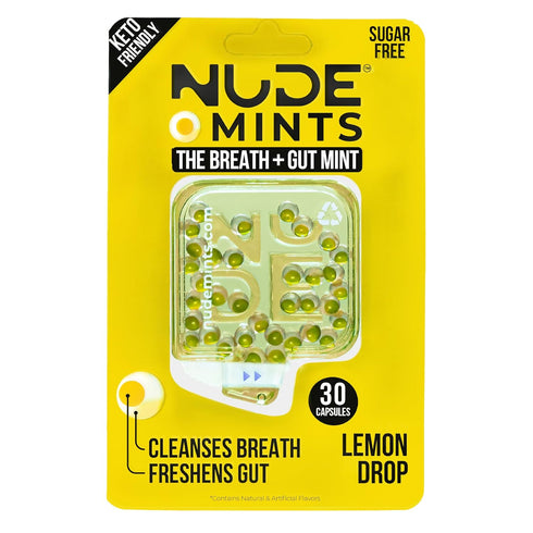 NUDE Mints | Concentrated Liquid Capsules | Mouth Watering Mint - Lasts 3X Longer - 3X Stronger - Extreme Bad Breath Treatment for Adults - Sugar ...