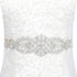 Pardecor Women Rhinestone Applique Crystal Wedding Trim Silver Applique Trims Sash Belt Applique for Bridal Dress Evening Dress for Bridesmaid Gow...