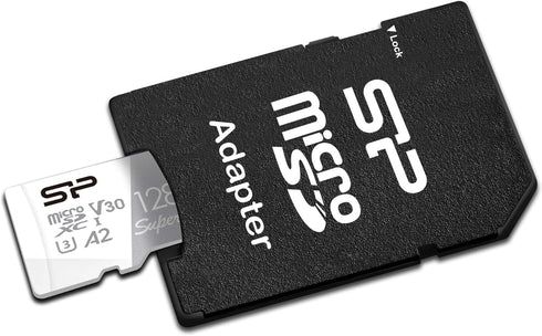 Silicon Power 128GB Superior Micro SDXC UHS-I (U3), V30 4K A2, High Speed MicroSD Card with Adapter...
