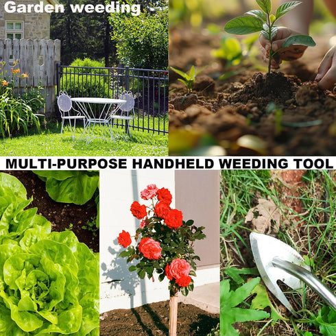 Gardening Weeding Pulling Tool,2pcs New Weeding Artifact Uprooting Weeding Tool,Stainless Steel Garden Weed Puller Tool,Garden Weeder Tool with Gl...