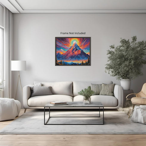 Posterizer 1 pcs- mountains, trees, night sky landscape nature 13-Landscape & Nature Art-Floral Botanical Art- Decor for Home & Office- unframed w...