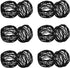 Kaizen Casa Handmade Decorations Black Napkin Rings Set of 12 Metal Mesh for Weddings Dinner Parties or Every Day Use (Black, 12)...