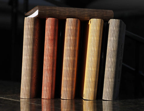 A5 Wooden Blank Recipe Book to Write in (7.5 x 6 inch) - Cook Book with 80 Sheets for Handwritten Recipes - Hardcover Family Kitchen Journal and R...