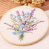 Harimau 3Pc Embroidery Kit for Beginners, Floral Plant Pattern,Cross Stitch Kits Set, Including Stamped Embroidery Cloth with 3 Embroidery Hoops, ...