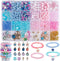 FOPINOA Bracelet Making Kit, Pearl Beads for Bracelet Making with Beautiful Ocean Pendant Charms and Elastic Strings for DIY Crafts Jewelry Bracel...