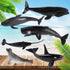 6PCS Plastic Whales Mini Ocean Animals Figurines Mini Whale Sea Animals Figures Realistic Miniature Sea Creatures Cake Topper Toy Set with Whales ...