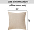 Home Brilliant Burlap Solid Linen European Throw Pillow Sham Cushion Cover for Bench, 20x20(50x50cm), Light Linen...