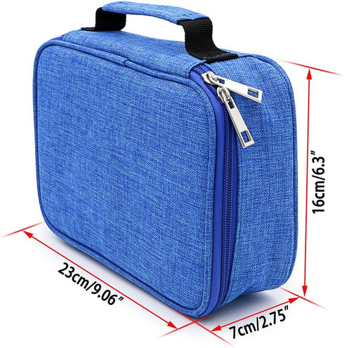 BTSKY® High Capacity Zipper Pens Pencil Case- Multi-Functional Stationery Pencil Pouch 72 Slots Colored Pencil Case Portable Pencil Bags With 2 Re...